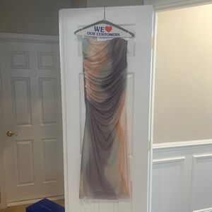 ZARA NWT staples tie dye ruched dress